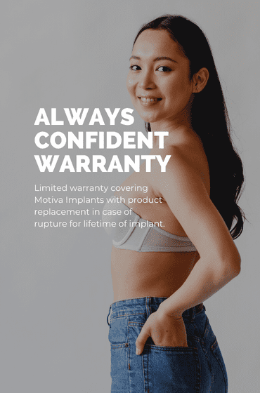 Woman feels confident about motiva implant warranty